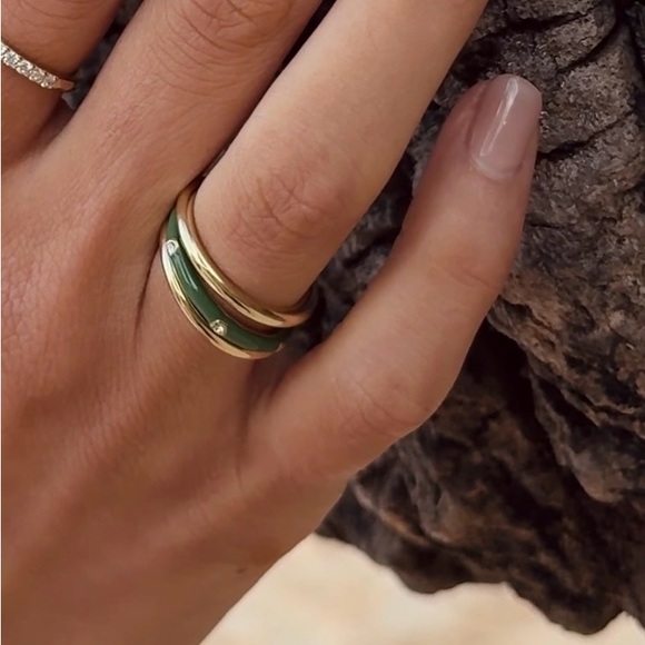 James Michelle Jewelry - James Michelle NIB Enamel Stacking Ring Set